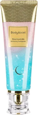 Produktbild von BodyAccel Niacinamid Whitening Zahnpasta – Natürliche aufhellende Zahnpasta mit Niacinamid, Sanfte Formel für weißere Zähne und frischen Atem