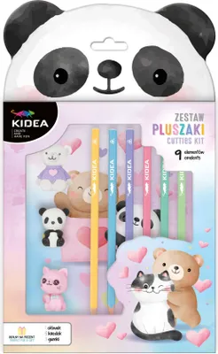Produktbild von Kidea Schulset mit Plüschtieren, 9-teilig