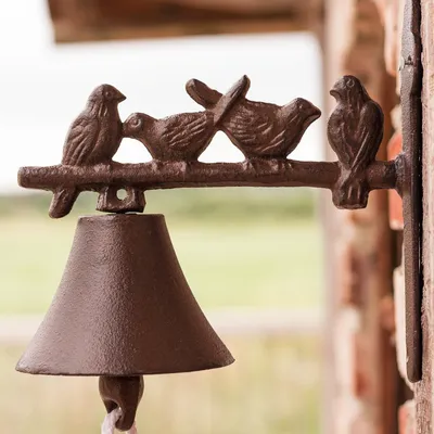 Produktbild von Glocke für Landhaus, Türglöckchen mit Vögelchen, Gartenglocke mit Vögel