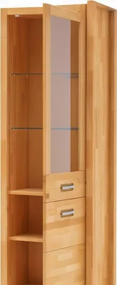 Produktbild von Vitrine Glasvitrine Kombivitrine Kernbuche Türanschlag rechts #3420