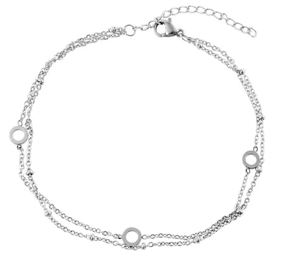 Produktbild von Edelstahl Fußkette, 24cm + 5cm