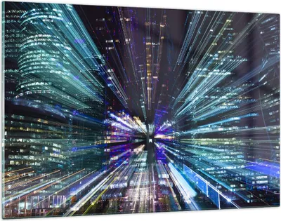 Produktbild von Bilder auf glas - Abstraktion modern - 120x80cm - Glasbilder - Wandbilder - Kunstdruck - zum Aufhängen bereit - Wanddekoration aus Glas - Glas Bilder - Wandbild auf Glas - Einteilig - GAA120x80-4044