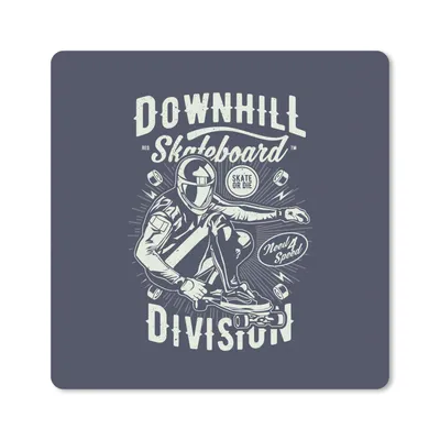 Produktbild von MuchoWow® Mauspad Mousepad Skateboard - Blau - Vintage 30x30 cm - Mousepads - Maus Mat - Pad - Mausunterlage - Gaming