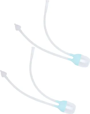 Produktbild von 2pcs Infant Nasal Aspirator Soft Silicone Baby Snot Cleaning Sucker Nose Care ToolsBlue