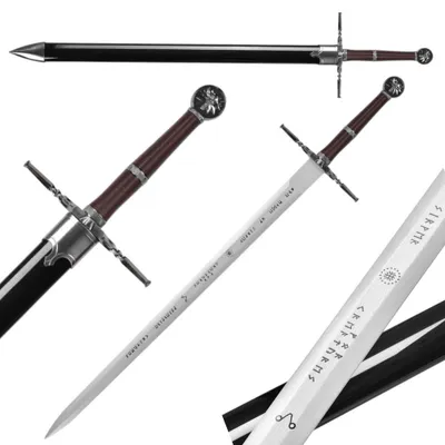 Zdjęcie produktu dla Model długiego miecza fantasy z pochwą – wzór inspirowany filmem, ostrze bambusowe, dekoracja wnętrz, przedmiot kolekcjonerski, 122 cm, prezent premium, JT10637