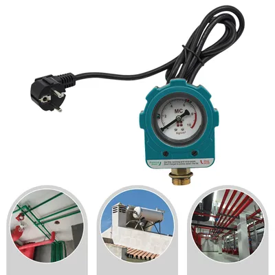 Produktbild von Druckschalter für Wasserpumpe - Pumpensteuerung - 1,5 kW Leistung - NPT 1,27 cm Gewinde - 220 V - PVC - Blau
