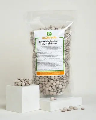 Produktbild von 5 kg Eisenbisglycinat Tabletten | Bisglycinat | Eisen | Tabs | buxtrade