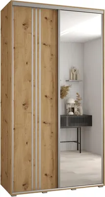 Produktbild von MEBLE KRYSPOL Davos 7 Schrank, zwei Türen - 235,2x130x45 cm - Artisan  Artisan Silber