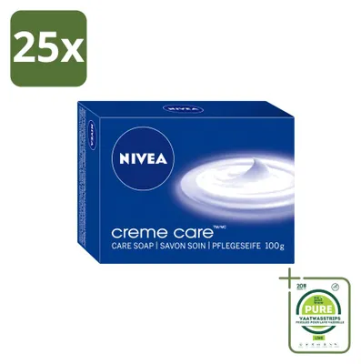 Productafbeelding van 25 x Nivea Crème Care zeep - 100 g - Grote verpakking - 25 stuks