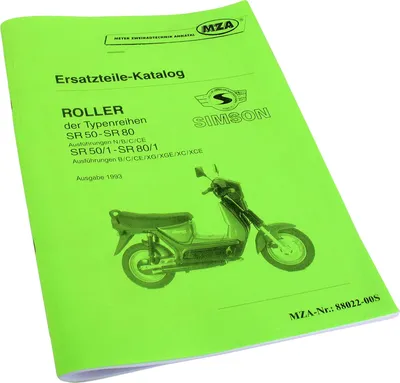 Image de Livre - Catalogue de pièces détachées Simson SR50, SR80 Edition 1993