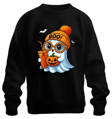 Obrázek produktu pro Halloween BOO Ghost Pumpkin SweetOrSour Cute Kids Autumn Uni mikina, černá, XXL