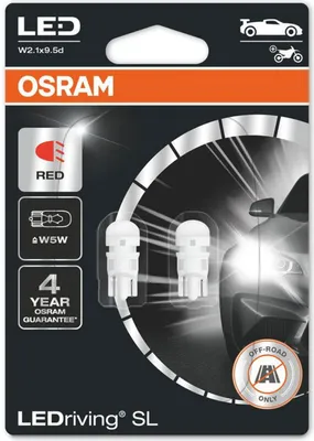 Immagine prodotto di OSRAM LEDriving SL W5W Rosso 12V due pezzi in una confezione