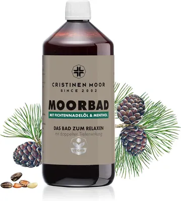 Produktbild von Cristinen Moor Moorbad für zuhause, das Moor Bad für die Badewanne mit Naturmoor, Menthol und pflegendem Bio-Avocadoöl, regenerierend, vitalisierend