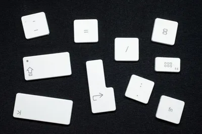 Produktbild von 10x Set Tasten Miniblings Magnet Kühlschrankmagnet Tastatur Computer weiß