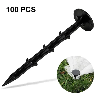 Produktbild von 100 Stück Erdanker Bodenanker Erdn?gel für Gartenvlies Unkrautvlies Maulwurfnetz,Schwarz