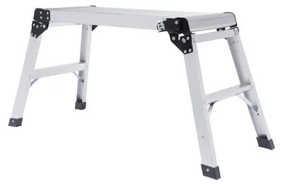 Produktbild von Faltbare Plattformleiter aus Aluminium – Tragfähigkeit: 150 kg – Rutschfeste, große Oberfläche