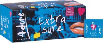 Obrázok produktu pre Kondómy Adore Extra Sure 144 ks