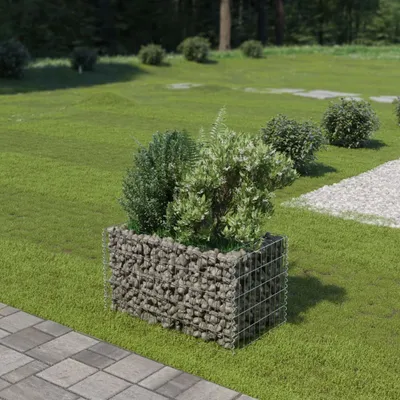 Produktbild von Gabionen-Hochbeet Verzinkter Stahl 90×50×50 cm , Gabionen Design 2024