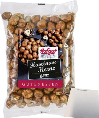 Produktbild von Hofgut Haselnusskerne (100g Beutel) + usy Block