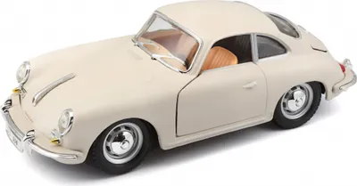 Produktbild von Bburago 18-22079 - Modellauto - Porsche 356B Coupe 1961 (elfenbein, Maßstab 1:24)