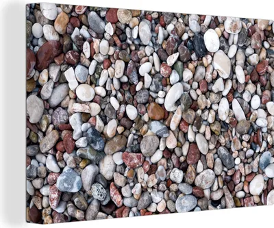 Zdjęcie produktu dla OneMillionCanvasses® - Obraz na płótnie - 140x90 cm, kamień naturalny - żwir - kamienie, dekoracja ścienna - zdjęcie na płótnie - obraz na drewnianej ramie