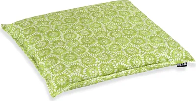 Produktbild von H.O.C.K. Yuno Outdoor Sitzkissen mit Biese 40x40x6cm grün geblümt malle