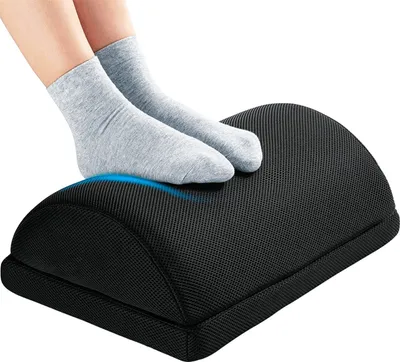 Produktbild von Intirilife Fußablage mit Memory Schaum - Höhenverstellbare multifunktionale ergonomische Fußstütze