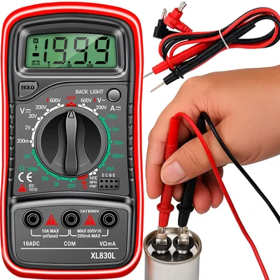 Obrázek produktu pro Digitální multimetr LCD Digitální ampérmetr AC DC Univerzální elektronický měřič Digitální Voltmetr Ampérmetr Univerzální měřicí přístroj Retoo