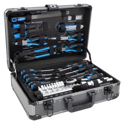 Produktbild von Karcher Werkzeugkoffer 101-teilig mit Hammer, Schraubendreher, Nagelset (200 Teile) uvm.