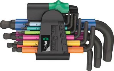 Produktbild von 950/9 Hex-Plus Multicolour 2 Winkelschlüsselsatz, metrisch, BlackLaser, 9-teilig
