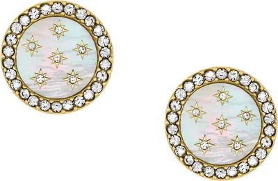 Produktbild von Fossil Ohrstecker Classic Mother of Pearl Edelstahl Goldton JF04868710