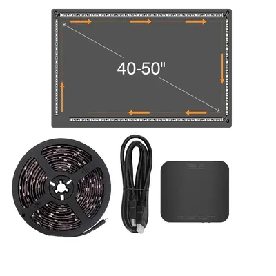 Zdjęcie produktu dla Podświetlenie LED Ambient TV, zsynchronizowane z ekranem, wiele opcji rozmiaru, EU-220V