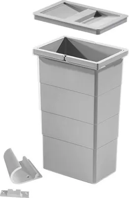 Image de Hailo 1075965 ReadyBin 10 L 226x160x350 mm support mural inclus gris clair