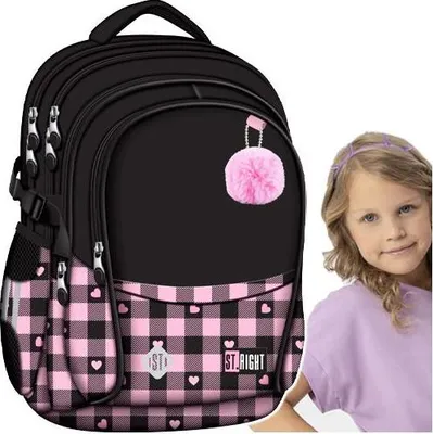 Obrázek produktu pro Plecak szkolny 4-komorowy Pink Checkered
