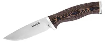 Productafbeelding van Buck Smal Selkirk, mes met lemmet van staal 420HC, drop point vorm, full tang constructie, handgreep van Micarta, nylon schede met lus