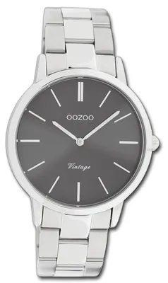 Immagine prodotto di Oozou Damenuhr, serie vintage C20030, cinturino in acciaio inossidabile argento, orologio analogico, modello D3UOC20030