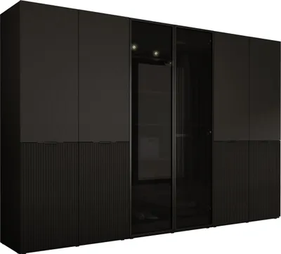 Produktbild von Kleiderschrank, Graphitschwarz, 3 x 100 x 200 x 51 cm