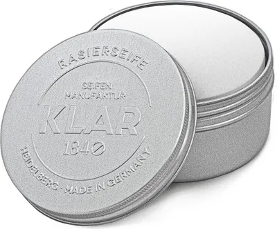 Produktbild von Klar Seifen Rasierseife Lemongrass, 110g, im Alutiegel, für trockene Haut