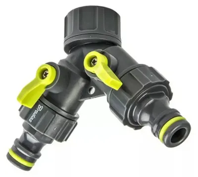 Immagine prodotto di Raccordo a Y 3/4"- 1/2" con 2 valvole LIME LINE LE-02221K BRADAS