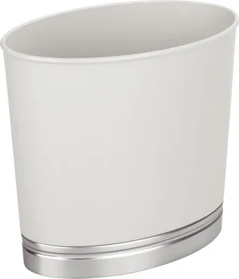 Produktbild von Mülleimer ohne Deckel 6 Liter Abfallsammler Papierkorb mDesign Hellgrau/Silber