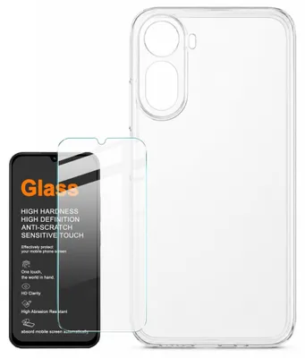 Produktbild von Handyhülle + 9H Schutzglas für Xiaomi Redmi A7 Pro TPU Set 2 in 1 Transparent