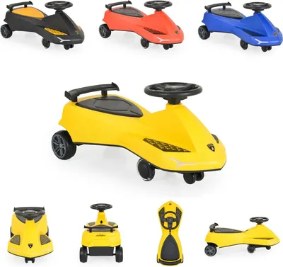 Obrázok produktu pre Moni detské posuvné auto Lamborghini Swing Car hudobná funkcia svetlá do 110 kg žltá