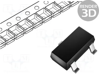 Immagine prodotto di Transistor: PNP; bipolare; 60V; 0,15A; 200mW; SOT23. Transistor SMD PNP 2SA1037