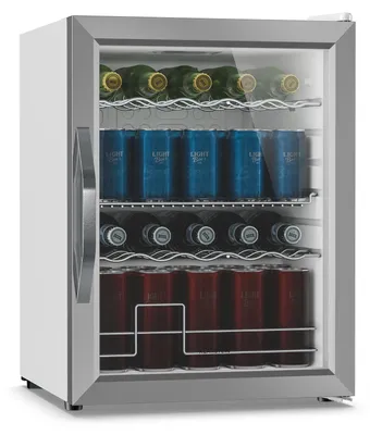 Image de Klarstein Réfrigérateur Pour Boisson 60L - Porte Vitrée Double, 0-13°C, 4 Étagères Amovibles, Température Réglable, Mini Frigo Boissons, Design Compact, Silencieux 39dB