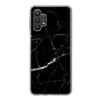 Produktbild von MuchoWow® Handyhülle Schutzhülle Hülle für Samsung Galaxy A32 5G Marmor - Schwarz - Marmoroptik - Weiß - Luxus - Stein Silikon Softcase Handy Hülle - Softcase