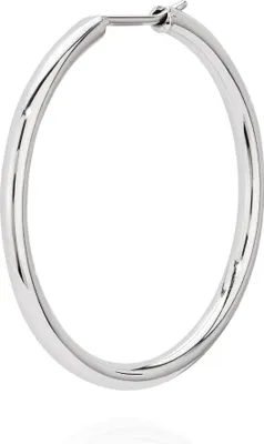 Produktbild von Einzel Creole Rund 925 Silber anlaufgeschützt glanz 42mm Männer Ohrring
