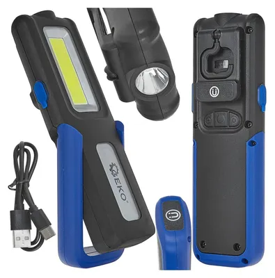 Obrázok produktu pre Nabíjateľná pracovná LED lampa s powerbankou 2000mAh, 400lm, Geko