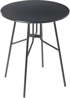 Obrázok produktu pre BELIANI Záhradný jedálenský stôl čierny železný kovový okrúhly ø 64 cm vonkajší moderný dizajn