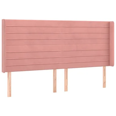 Produktbild von vidaXL Kopfteil mit Ohren Rosa 203x16x118/128 cm Samt