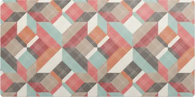 Obrázok produktu pre Geometrický Retro Vzor – Podložka na stôl – Kancelárska podložka na písací stôl – 100x50 cm – Veľká ochranná podložka – Pracovná podložka – Protišmyková podložka